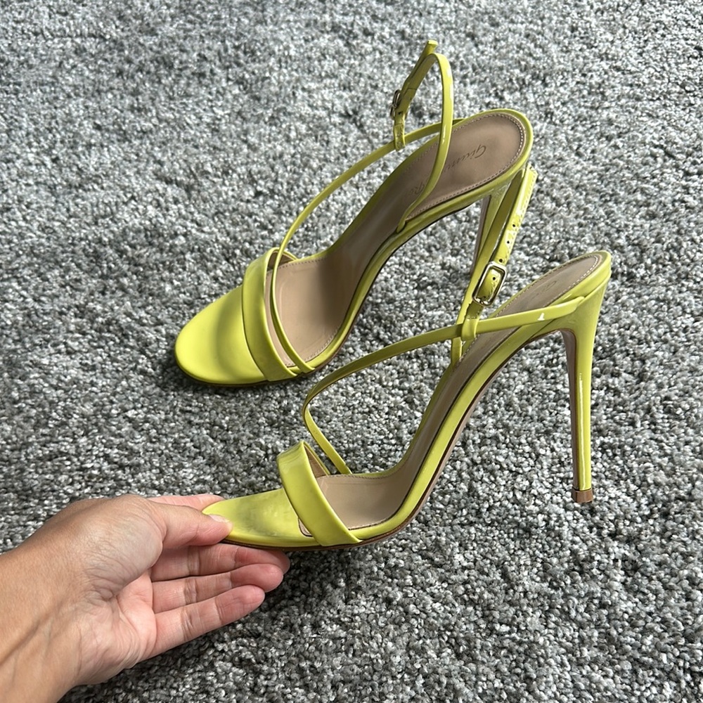 Elegant Yellow Strappy Heels